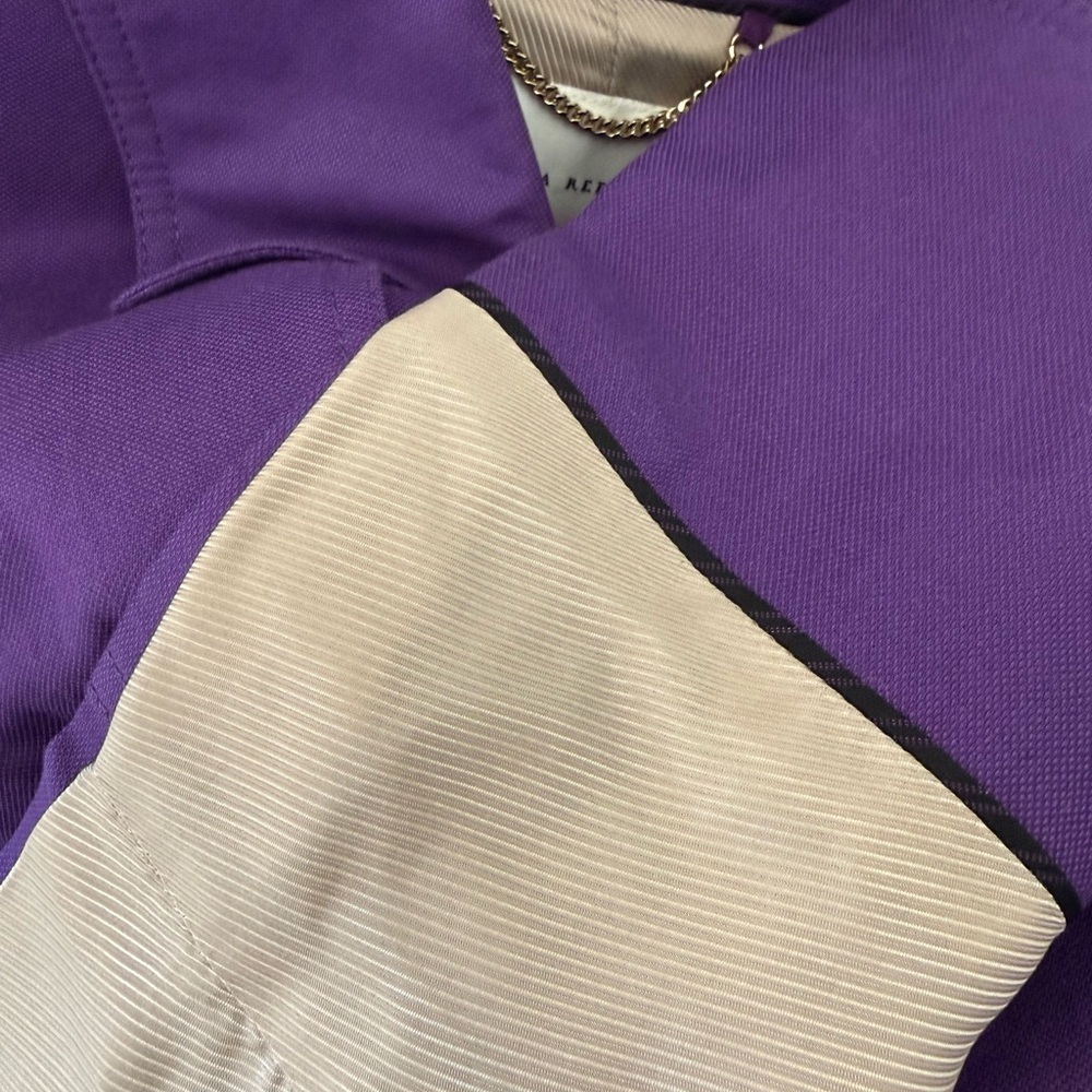 NEW Banana Republic Violet Purple Trench Coat - Picture 14 of 15